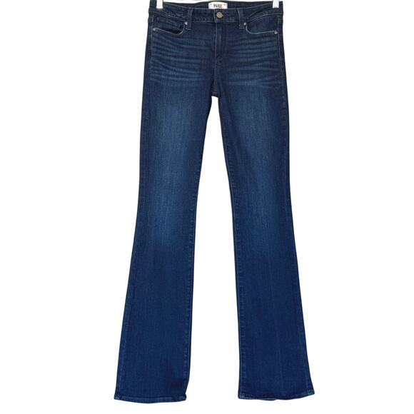 PAIGE Women's Boot Cut Jeans - Dark Blue - Picture 2 of 11